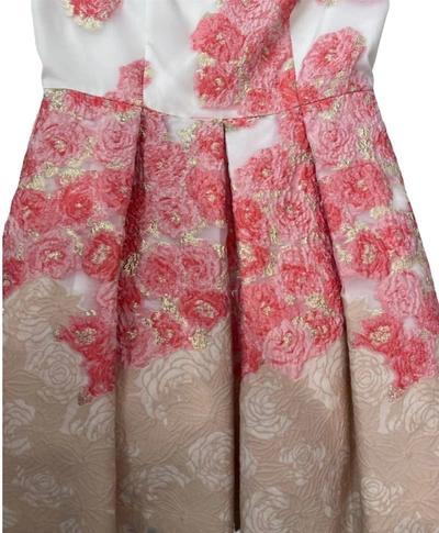 Maria Coca Women's Flower Embroidered Print Dress In Orange In Orange