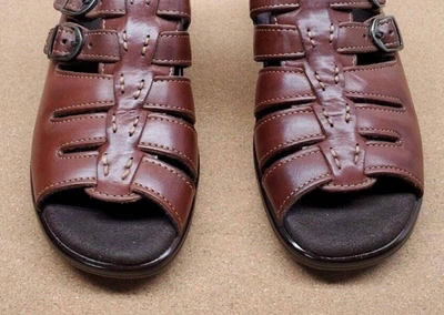 Sas Tango Sandal - Medium In Chestnut Brown In Multi