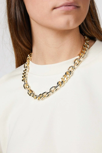 Shop F+h Studios Mixed Up Statement Necklace In Gold