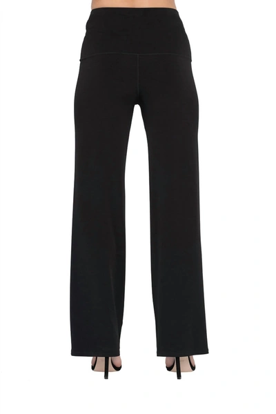 Shop Eva Varro High Elastic Waist Straight Pants In Black