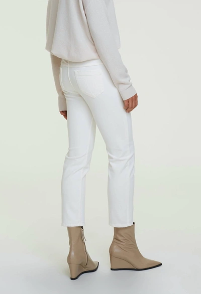 Shop Dorothee Schumacher Denim Love Pants In Camellia White In Multi