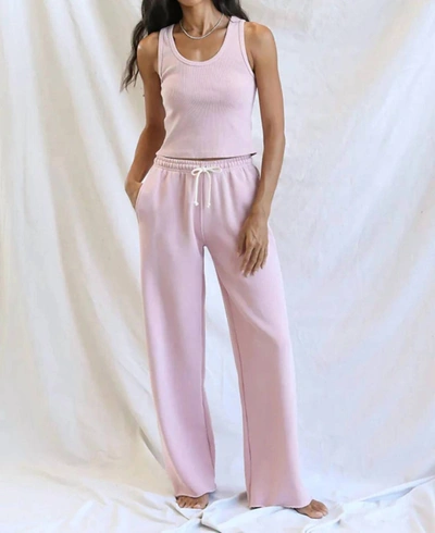 Shop Perfectwhitetee Hailey Structured Wide Leg Pant In Pink