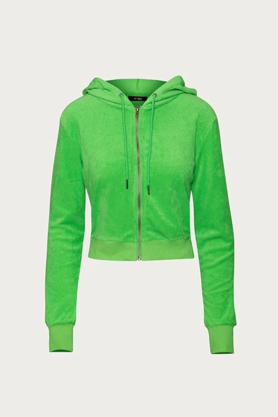 Shop Afrm Bolton Terry Jacket In Bright Green
