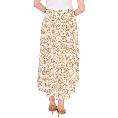 Vince Camuto Women's Printed Side-tie High-low Skirt In White