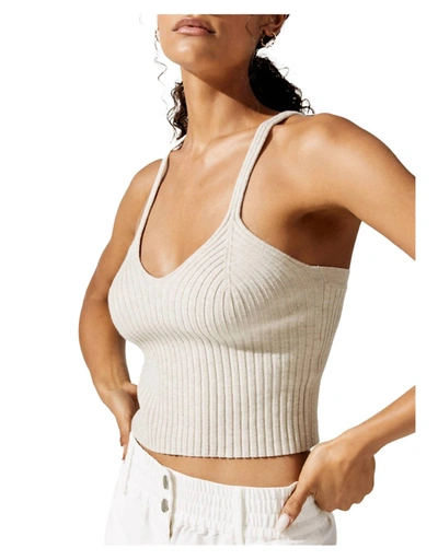The Range Blended Knit Corset Tank - Shell - Size Xs In Pink