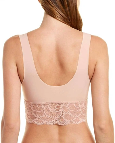 Commando Sexy And Smooth Lace Trim Longline Bralette In Rose In Multi