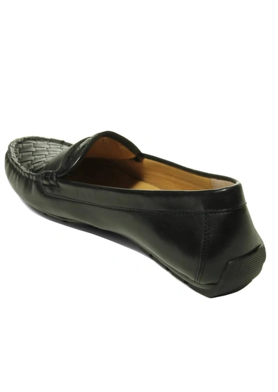 Shop Vaneli Adrik Woven Loafer In Black Leather