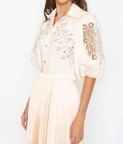 Shop Caballero Mae Top In Pink Champagne