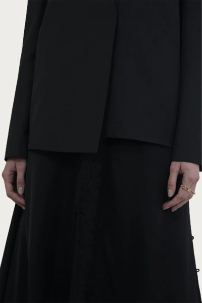 Shop Goen J Skirt And Blazer Set In Black