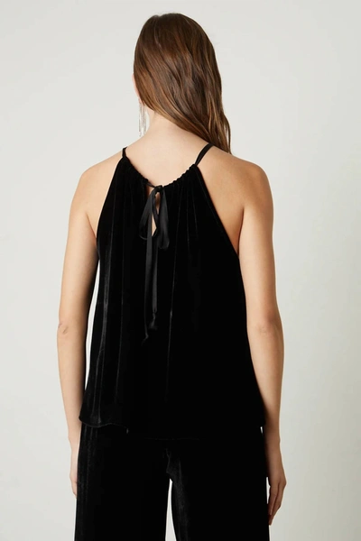 Shop Velvet By Graham & Spencer Aleaha Silk Velvet Sleeveless Blouse In Black