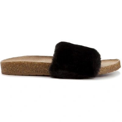Shop Sugar Sgr Bravoes Womens Faux Leather Flat Slide Sandals In Black