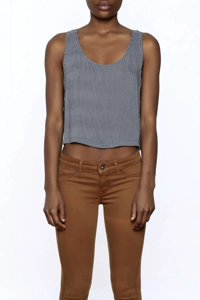 Minkpink Uptown Girl Button Back In Blue/white In Blue