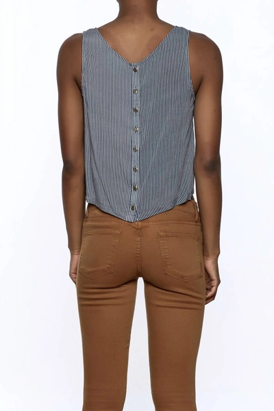 Minkpink Uptown Girl Button Back In Blue/white In Blue