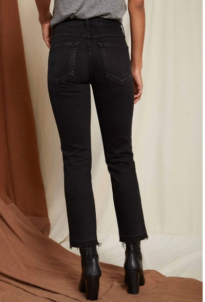 Shop Amo Babe High Rise Slim Straight Jean In Black Magic In Multi