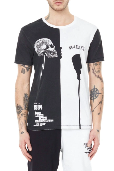 Elevenparis Paris Is Punk Knit Printed T-shirt In Black/white In Multi