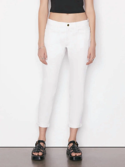Shop Frame Le Garçon Straight Leg Jean In Blanc In White