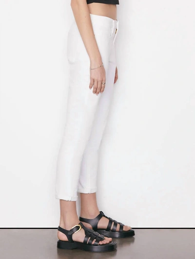 Shop Frame Le Garçon Straight Leg Jean In Blanc In White