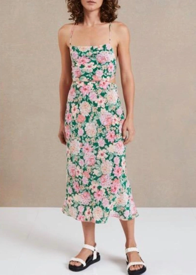 Shop Bec & Bridge Botanica Midi Dress In Print In Multi