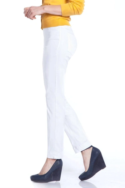 Multiples Jean Style Ankle Pant In White