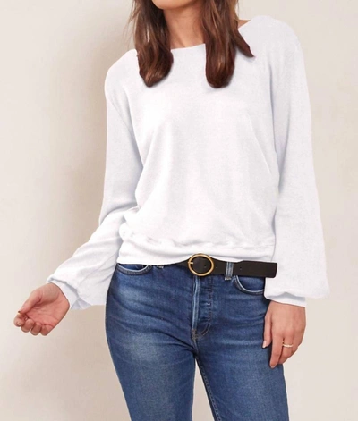 Shop Lamade Stop By Twist Back Pullover In Soft White