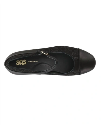 Sas Isabel Mary Jane Shoes - Medium In Black/snake In Multi