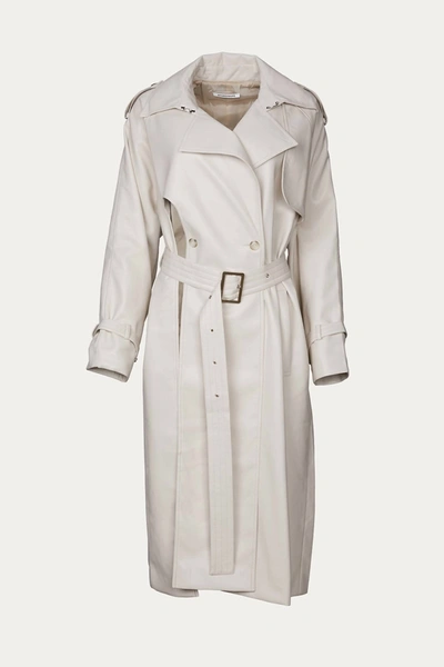 Shop Boyarovskaya Assimilth Trench Coat In Ecru In White