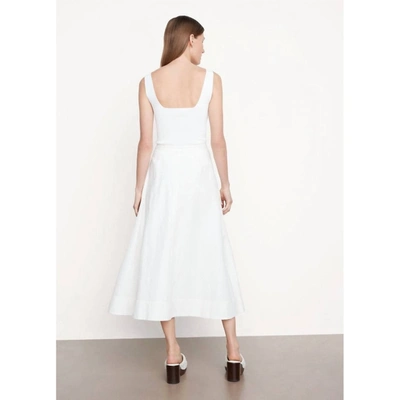 Shop Vince Utility Button Front Midi Skirt In White
