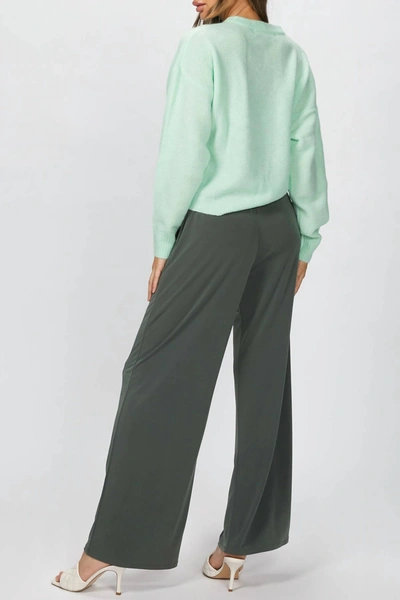 Shop Lanston Philosophy Wide Leg Pocket Pant In Army In Green