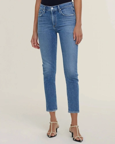 Shop Agolde Toni Mid Rise Straight Leg Jean In Viewpoint In Multi