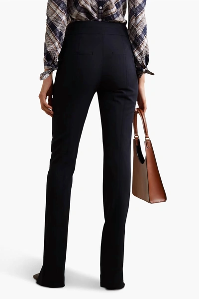 Veronica Beard Jessamy Twill Slim-leg Pants In Navy In Blue