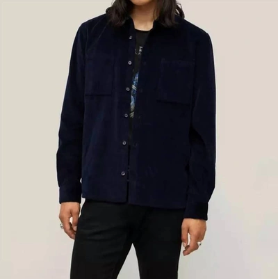 Shop John Varvatos Cole Shirt In Night Shadow In Blue