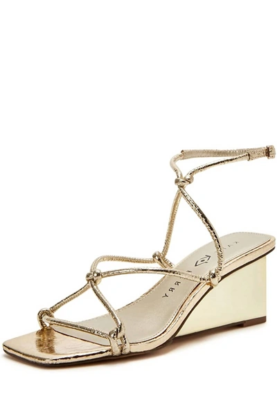 Shop Katy Perry The Irisia Strappy Wedge Sandal In Gold