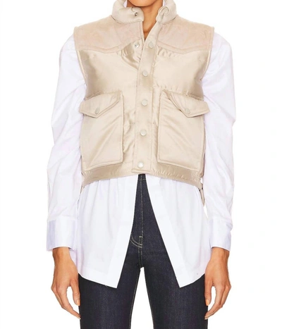 Shop Rag & Bone Erica Puffer Vest In Taupe In Brown