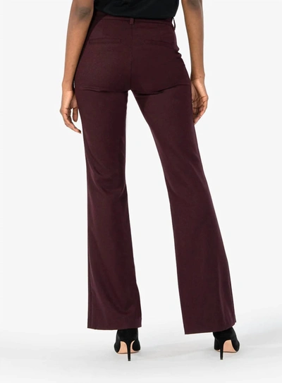 Shop Kut From The Kloth Ana High Rise Flare Trouser In Raisin In Red