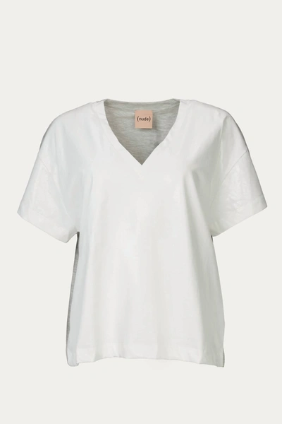 Shop Nude T-shirt In White/grey
