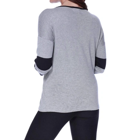 Angel Frenchie Love Pullover In Gray Multi In Grey