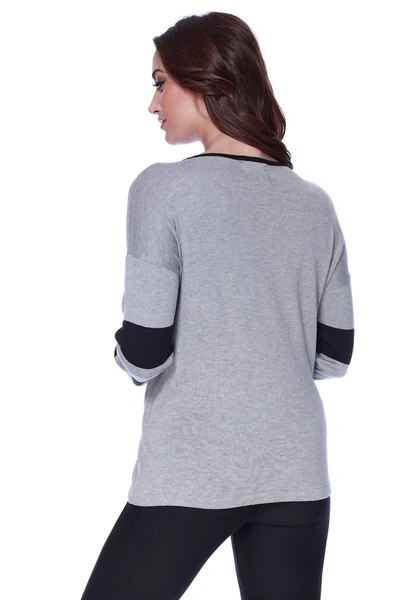 Angel Frenchie Love Pullover In Gray Multi In Grey