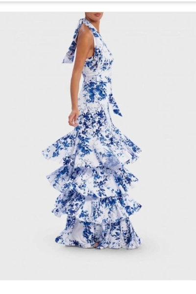 Forever Unique The Lula Dress In Navy And White Floral In Multi