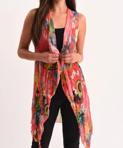 Angel Hawaiian Escape Vest In Multi