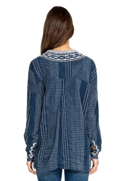 Johnny Was Jemah Blouse In Navy Multi In Multi