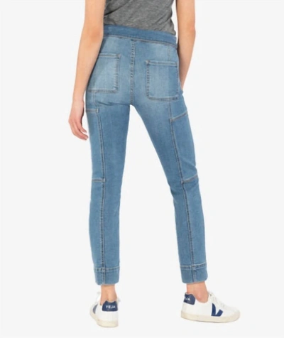 Kut From The Kloth Reese High Rise Ankle Straight Leg Tie Waist In Blue