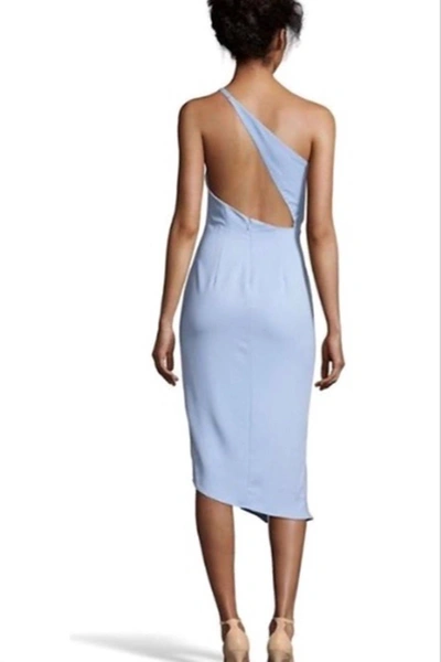 Issue New York One Shoulder Asymmetrical Dress In Tiffany Blue In Multi