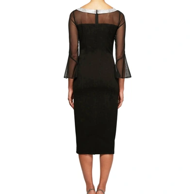 Shop Alex Evenings Emma Illusion Dress In Black