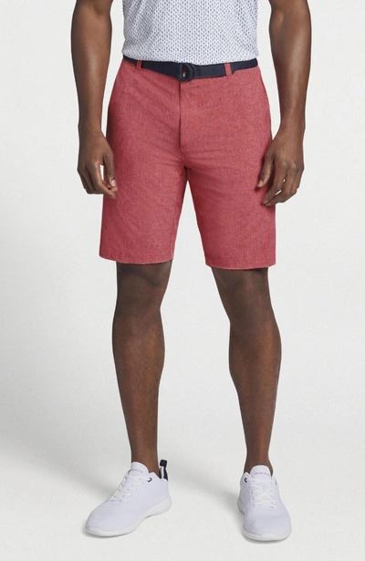 Shop Peter Millar Men's Shackleford Performance Hybrid Shorts In Passion Fruit In Pink