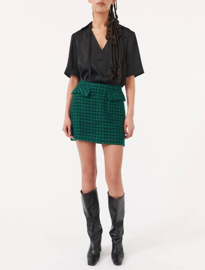 Shop Baum Und Pferdgarten Shanna Boucle Mini Skirt In Green Check In Multi