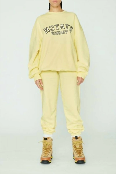 Shop Rotate Birger Christensen Mimi Sweatpants In Yellow