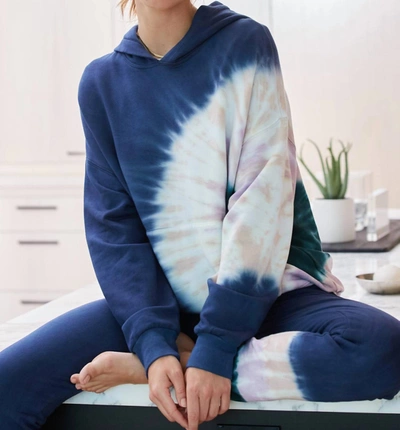 Monrow Tie Dye Slouchy Pullover In Inca In Multi