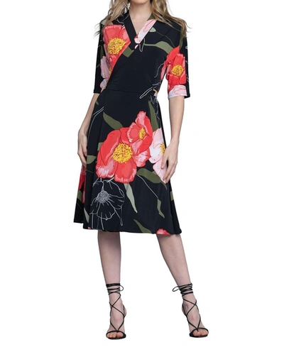 Shop Eva Varro Dolman Wrap Dress In Aurelia In Multi