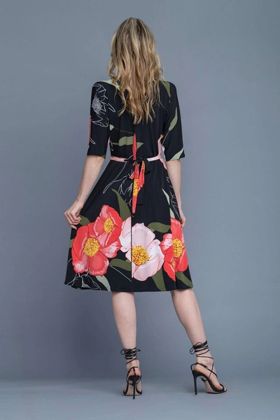 Eva Varro Dolman Wrap Dress In Aurelia In Multi