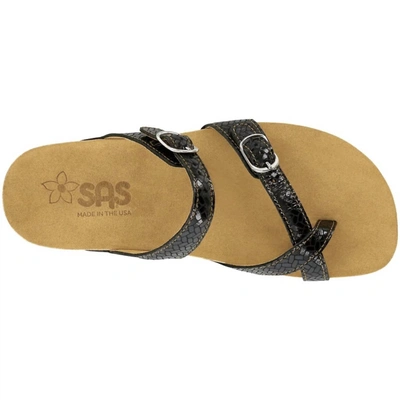 Shop Sas Shelly Sandal In Weave Nero In Multi